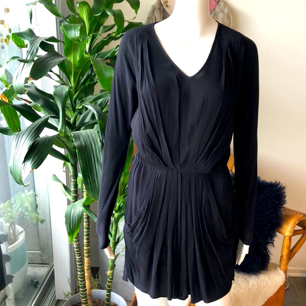 Rebecca Taylor Black Crepe Dress Sz 4